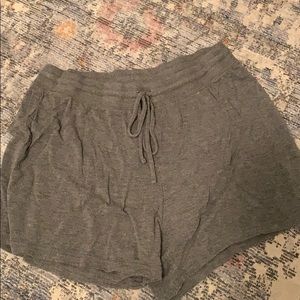 grey athleta lounge shorts size medium